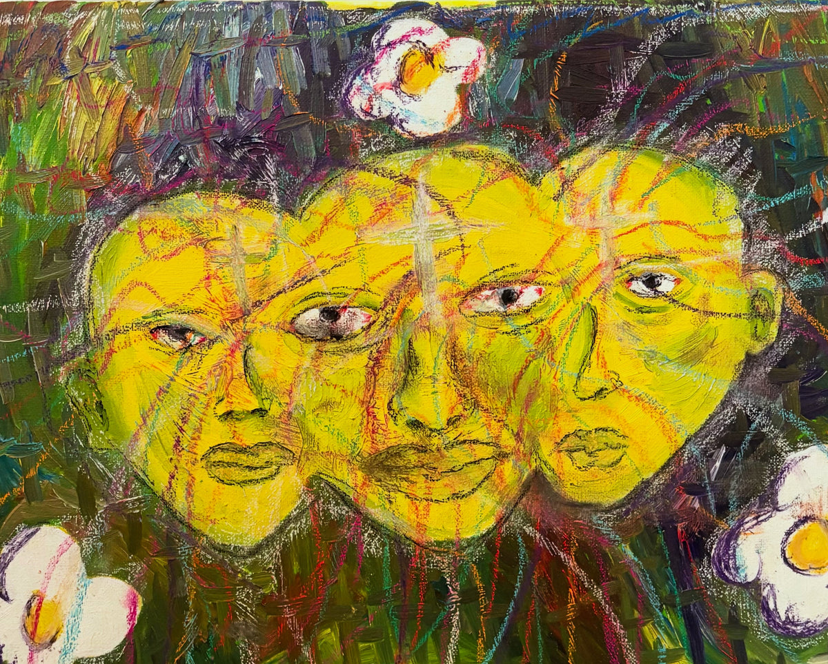 "Holy Trinity" (Original) 20" by 16" Mix-Media Painting