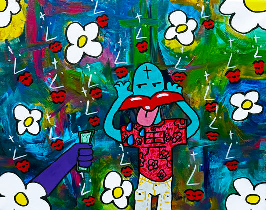 "Eww Money" (Original) 20" by 16" Acrylic Painting
